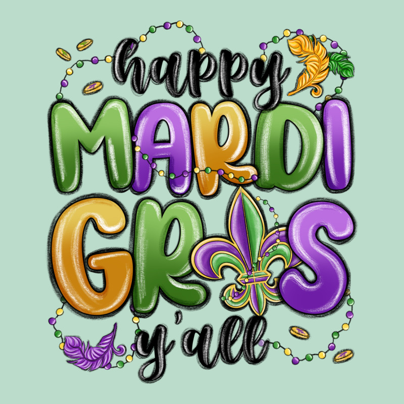 Happy Mardi Gras Y'all Premium Hoodie by MaliasSmallBusiness | Teevron