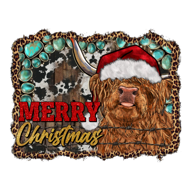 Merry Christmas Highland Cow Long Sleeve Tee by RanaPortraitStore | Teevron
