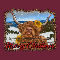 Merry Christmas Highland Cow With Farm Long Sleeve Tee | Teevron