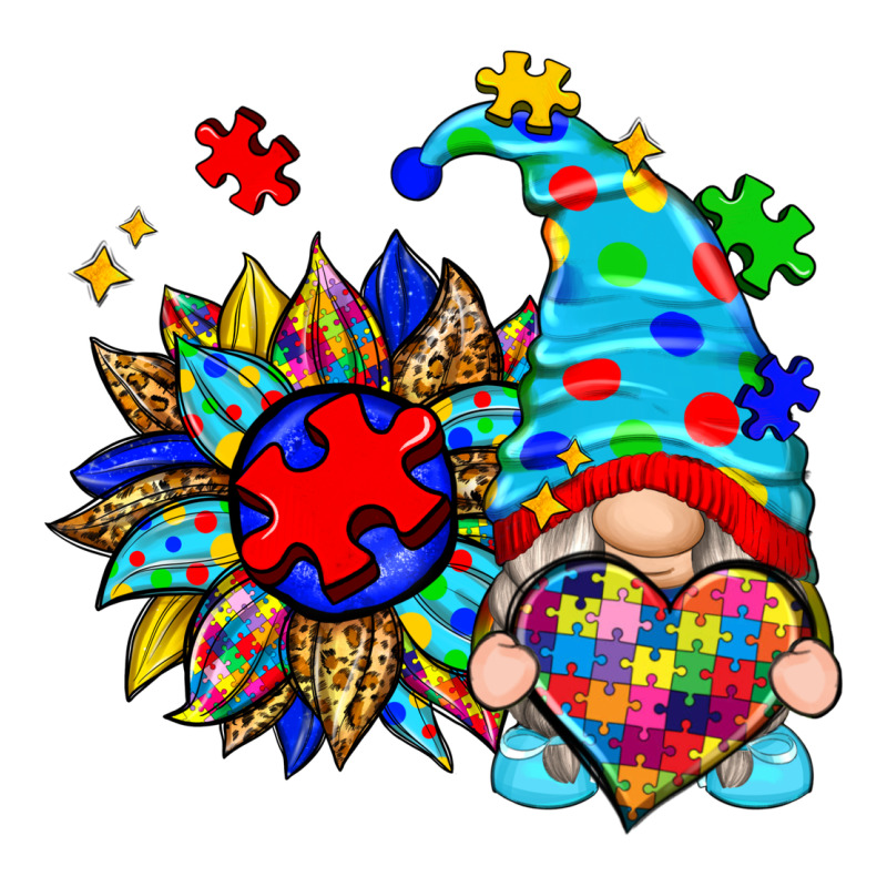 Autism Sunflower Gnome Classic Tee by Zillion Design Studio | Teevron