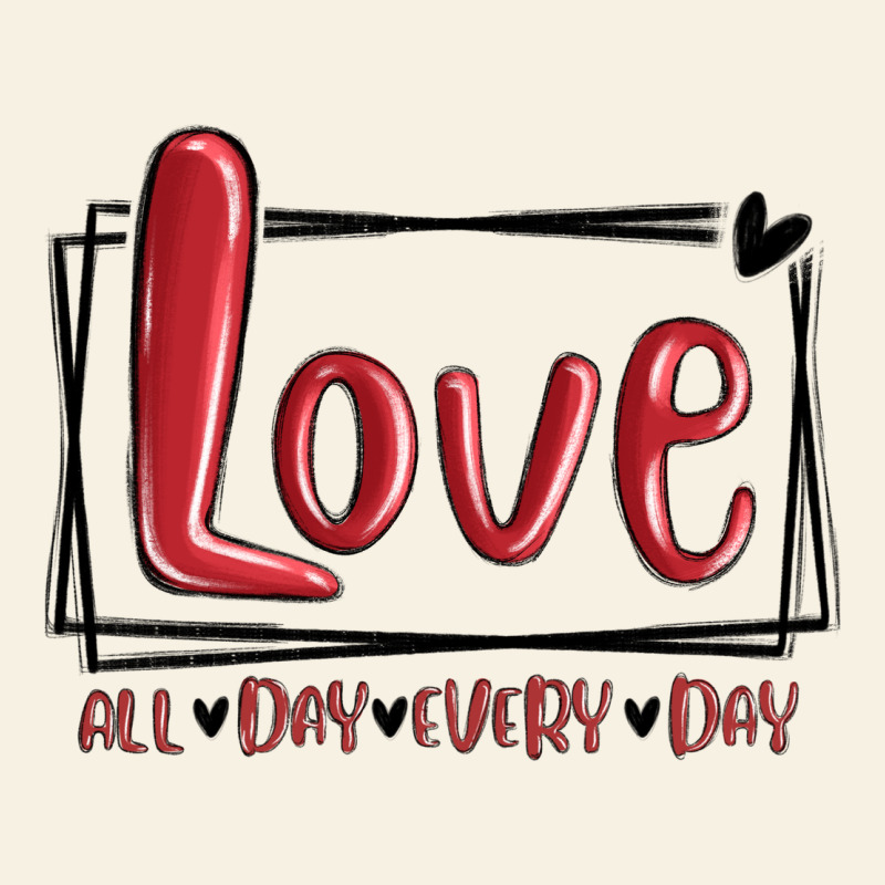 Love All Day Every Day Hearts Vintage Tee by MaliasSmallBusiness | Teevron