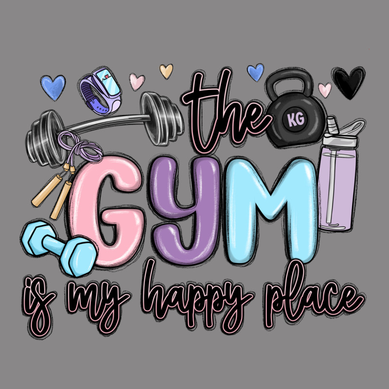 The Gym Is My Happy Place Vintage Tee by MaliasSmallBusiness | Teevron