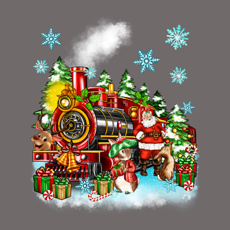 Christmas Santa And Friends Train Urban Heavy Tee by Zillion Design Studio | Teevron