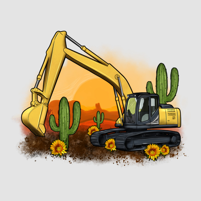 Excavator Cactus Sunflower Sunset Premium Sweatshirt by Artiststas | Teevron
