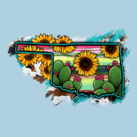 Oklahoma Map Sunflower Cactus Serape Premium Hoodie | Teevron
