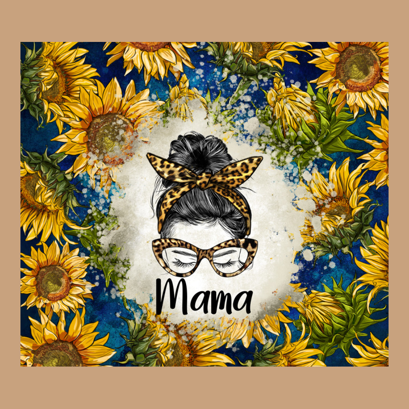 Sunflowers Messy Bun Mama Vintage Tee by BarkalooDesign | Teevron