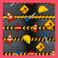 Construction Signs Seamless Pattern Premium Sweatshirt | Teevron