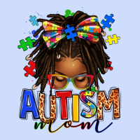 Autism Mom Afro Locs Messy Bun Urban Heavy Tee | Teevron