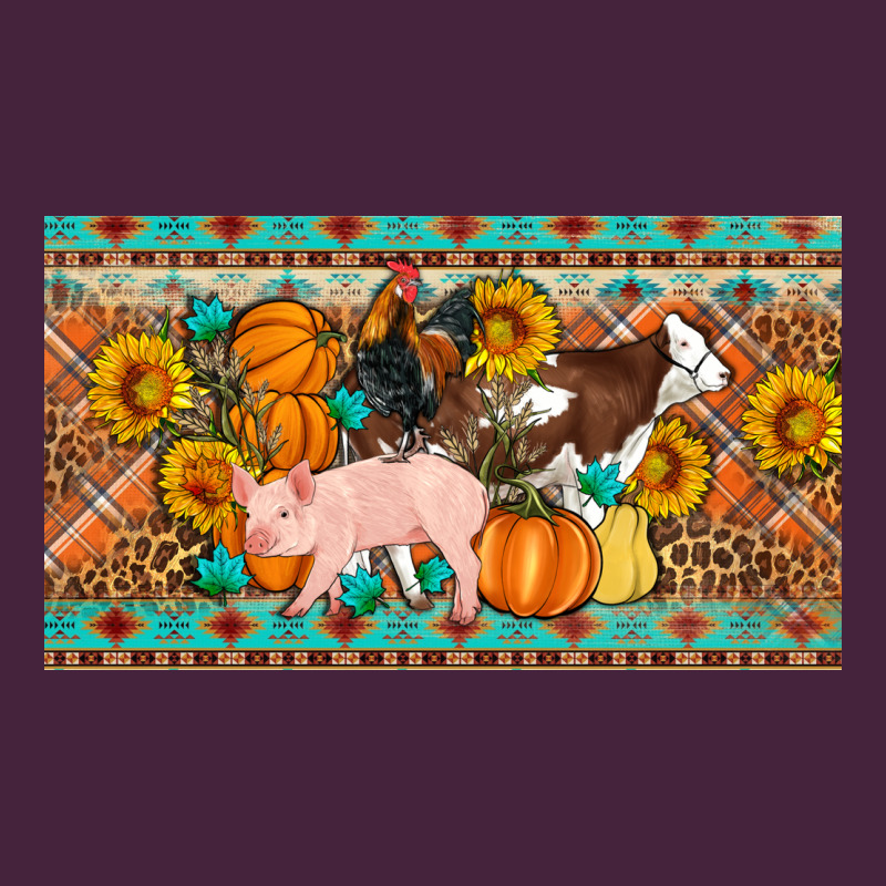 Fall Farm Animals Cow Pig Rooster Premium Tee by Artiststas | Teevron