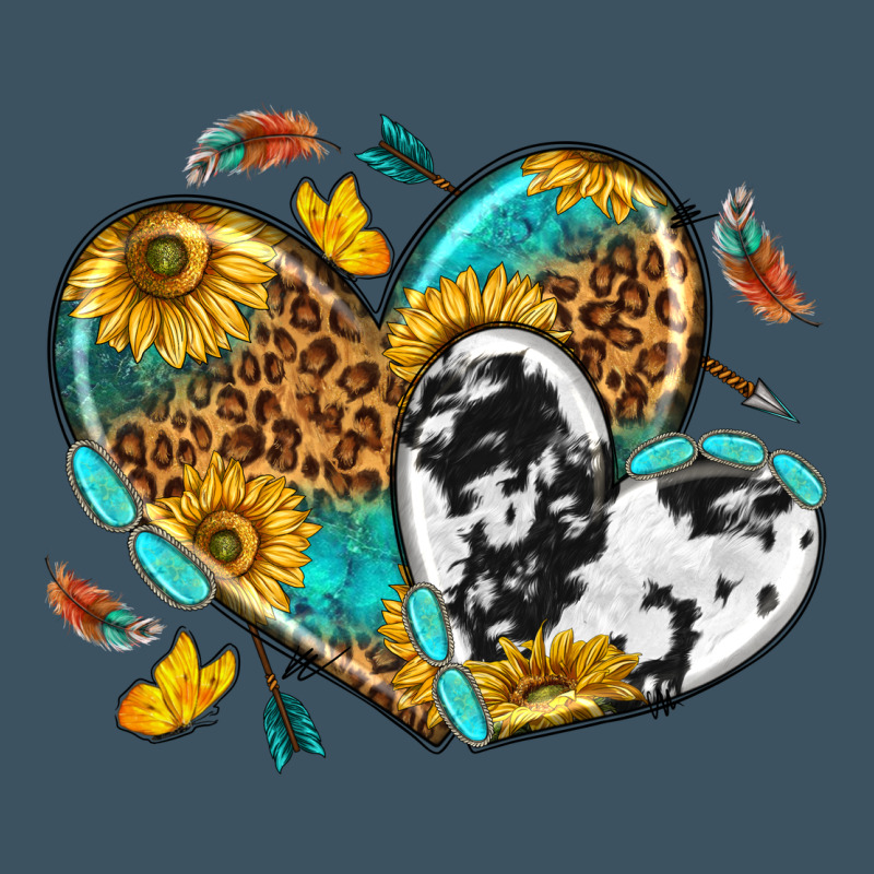 Cowhide Leopard Hearts Urban Heavy Tee by texasbilliewilder | Teevron