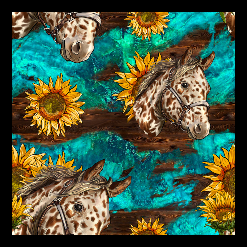 Appaloosa Horses And Sunflowers Seamless Pattern Premium Sweatshirt by BundleAndBundleShop | Teevron