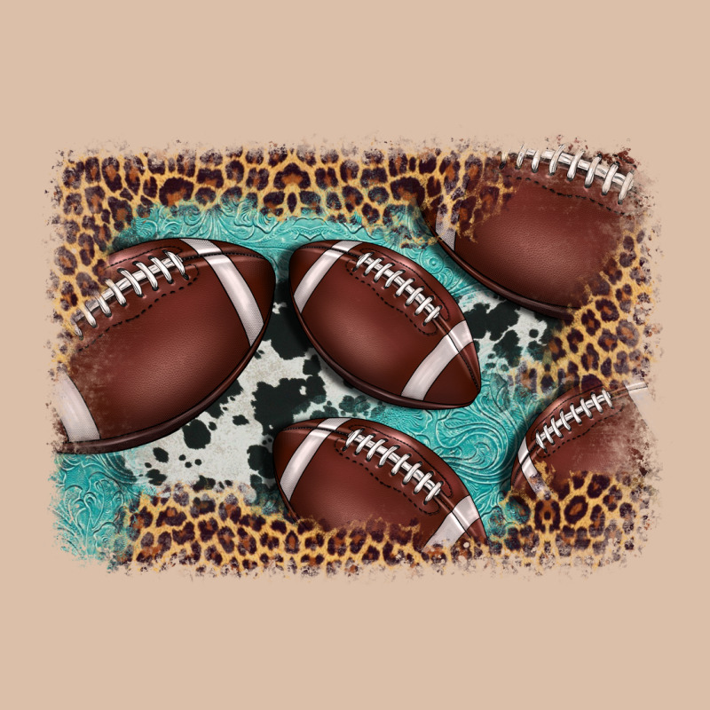 American Football Leopard Cowhide Turquoise  Leather Background Urban Heavy Tee by BarkalooDesign | Teevron