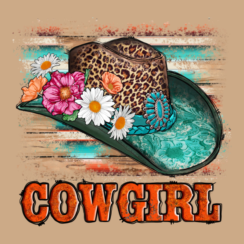 Cowgirl Hat Flowers Leopard And  Leather Vintage Hoodie by AdoDesignShop | Teevron