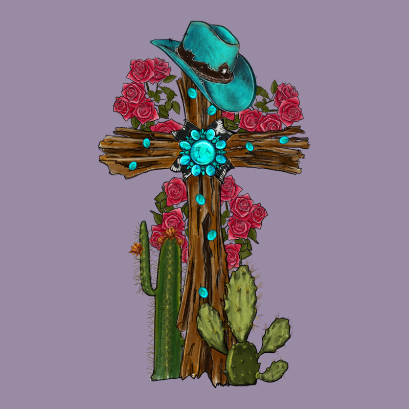 Cross Gemstone Cactus Roses Cowboy Hat Classic Tee by RanaPortraitStore | Teevron