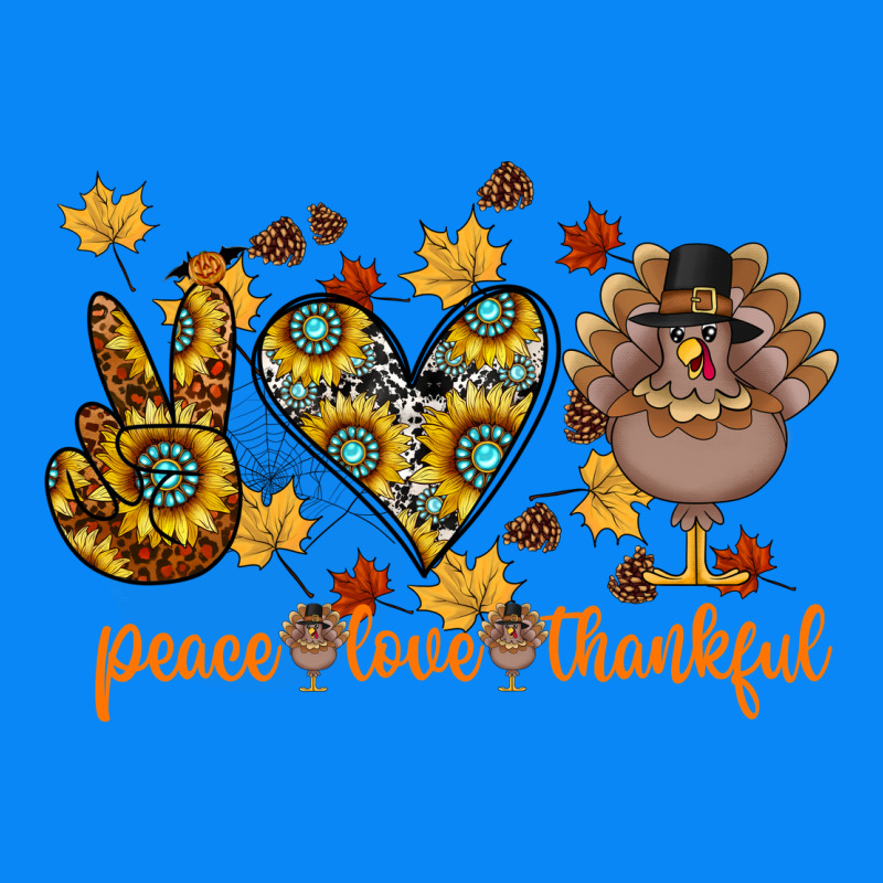 Peace Love Thankful Zipper Hoodie by CowhideDigitalArt | Teevron