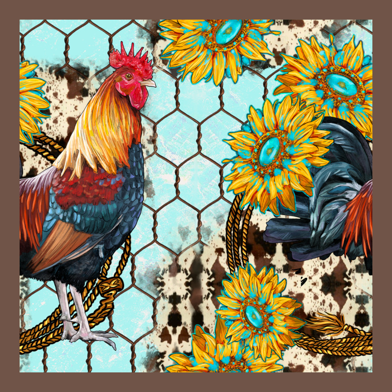 Western Rooster Seamless Pattern Premium Sweatshirt by BundleAndBundleShop | Teevron