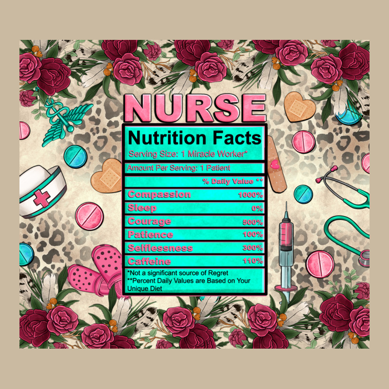 Nurse Nutrition Facts Long Sleeve Tee by Zillion Design Studio | Teevron