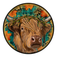 fall highland cow round | Teevron