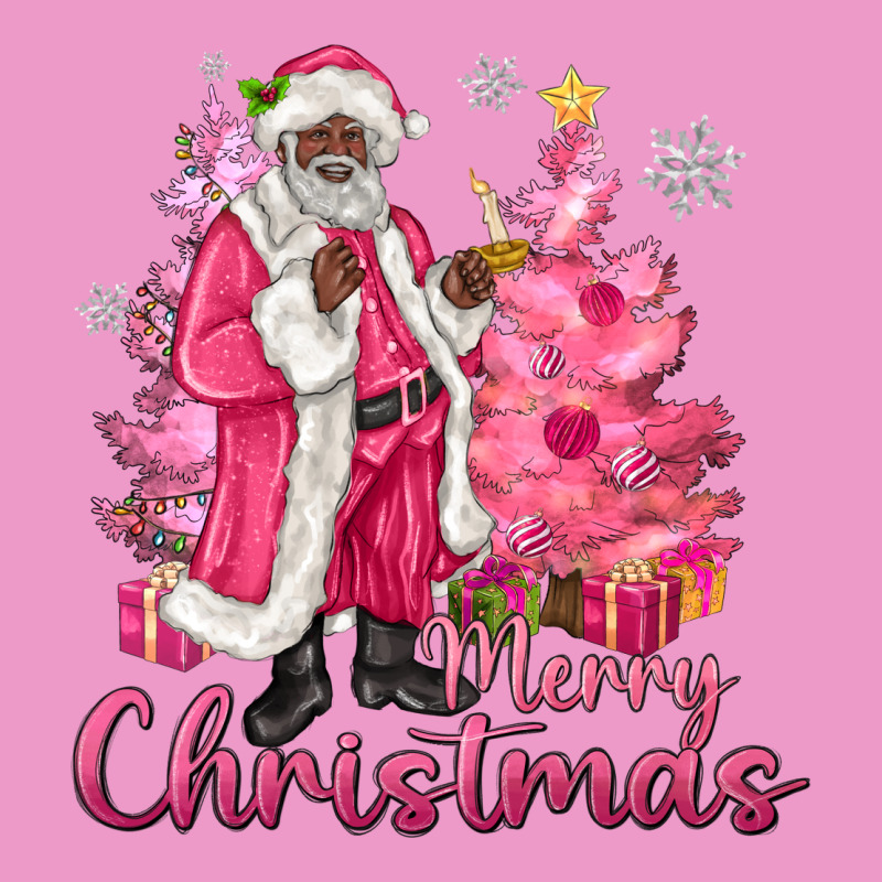 Pink Merry Christmas Black Santa Urban Hoodie by MaliasSmallBusiness | Teevron
