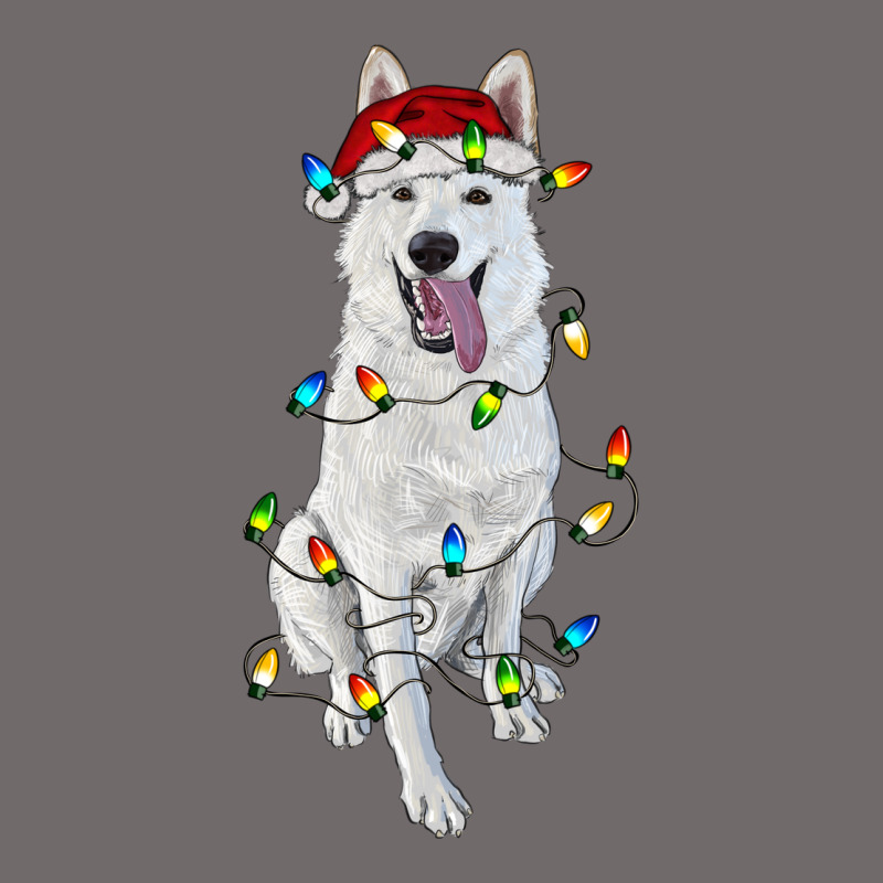 Christmas White Shepherd With Christmas Lights Urban Heavy Tee by RanaPortraitStore | Teevron