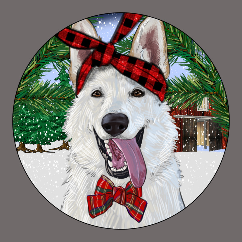 Christmas White Shepherd With Cowhide Urban Heavy Tee by RanaPortraitStore | Teevron