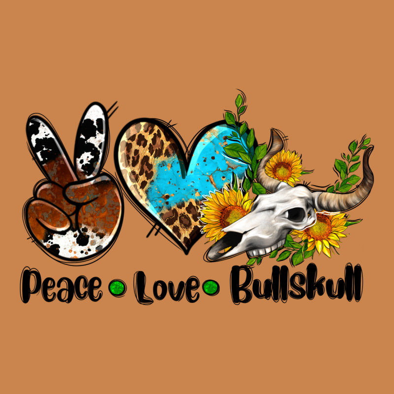Peace Love  Bullskull Heavyweight Hoodie by AdoDesignShop | Teevron
