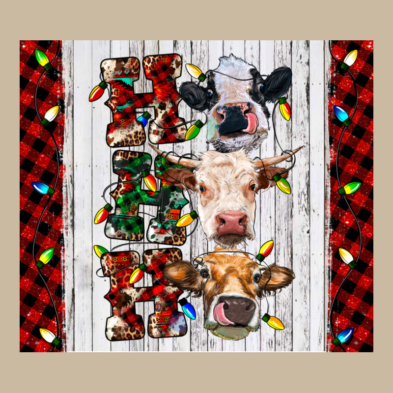 Ho Ho Ho Christmas Cow Long Sleeve Tee by RanaPortraitStore | Teevron