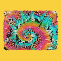 Tie Dye Leopard Cowhide Glitter Background Premium Sweatshirt | Teevron