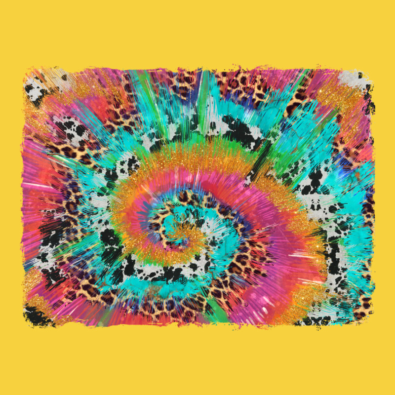 Tie Dye Leopard Cowhide Glitter Background Premium Sweatshirt by Artiststas | Teevron