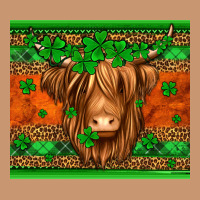 St Patricks Day Long Haired Cow Heavyweight Hoodie | Teevron