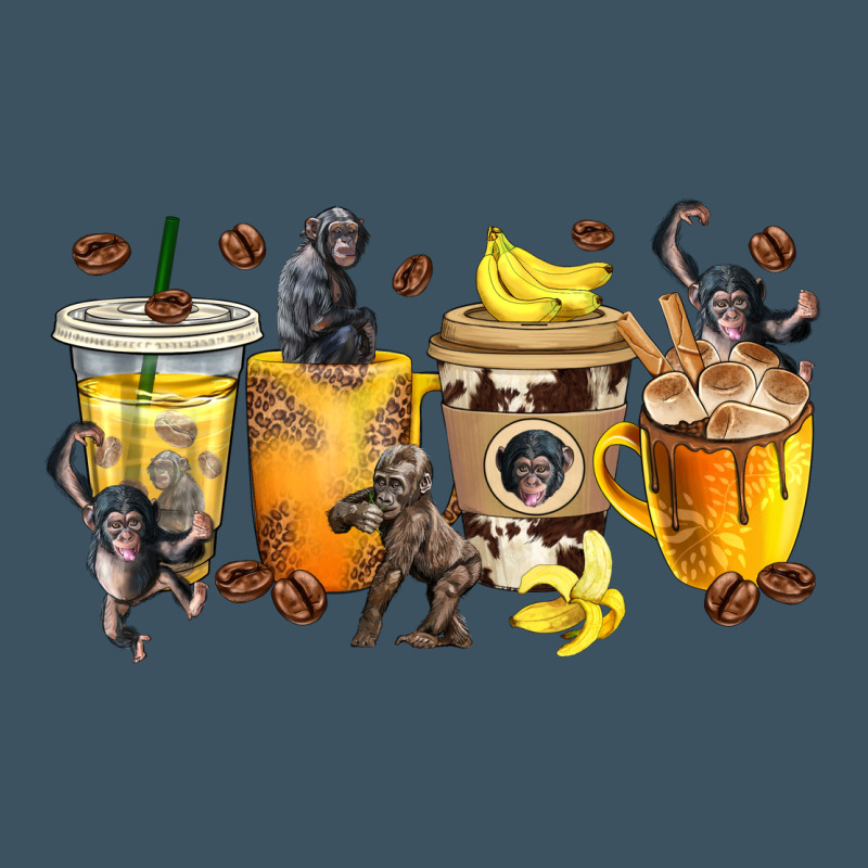 Monkey Coffee Cups Urban Heavy Tee by texasbilliewilder | Teevron