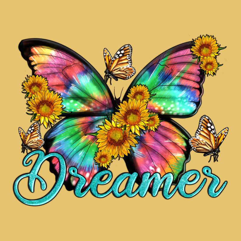 Dreamer With Butterfly And Sunflowers Premium Sweatshirt by Artiststas | Teevron