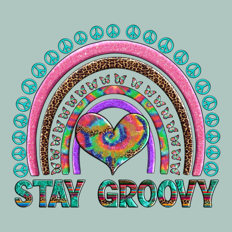 Stay Groovy With Rainbow And Heart Premium Sweatshirt by Artiststas | Teevron