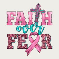 Faith Over Fear With Cross And Ribbon Zipper Hoodie | Teevron