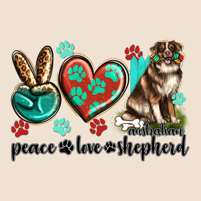 Peace Love Australian Shepherd Urban Heavy Tee by texasbilliewilder | Teevron
