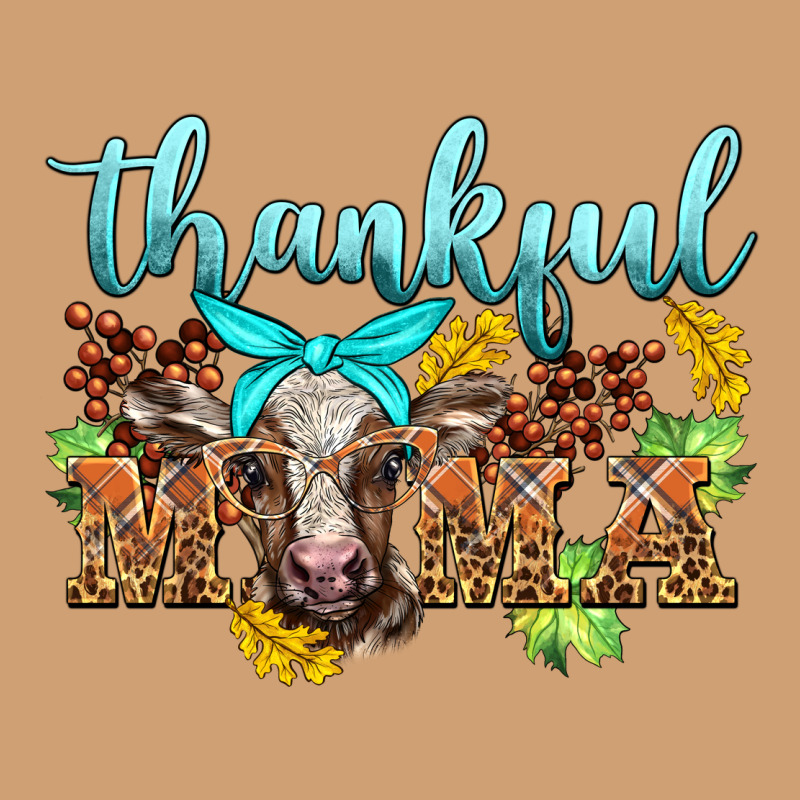 Thankful Mama Cow Vintage Tee by BarkalooDesign | Teevron