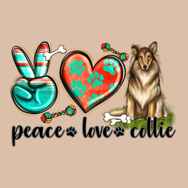Peace Love Collie Urban Heavy Tee by texasbilliewilder | Teevron