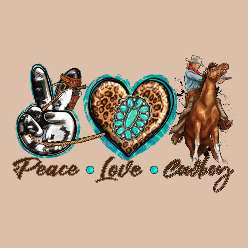 Peace Love Cowboy Urban Heavy Tee by texasbilliewilder | Teevron