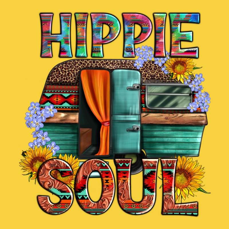 Hippie Soul With Caravan And Flowers Premium Sweatshirt by Artiststas | Teevron