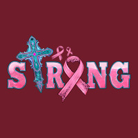 Strong With Cross Ribbon Zipper Hoodie | Teevron