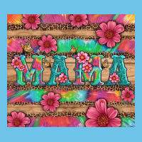 Mama With Tie Dye And Flowers Premium Sweatshirt | Teevron