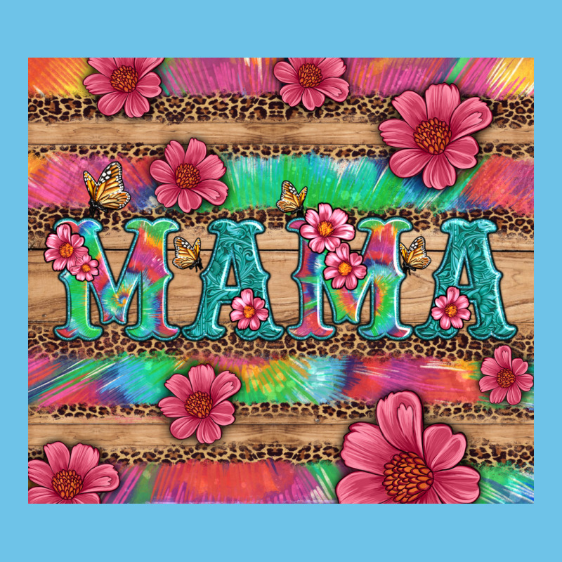 Mama With Tie Dye And Flowers Premium Sweatshirt by Artiststas | Teevron