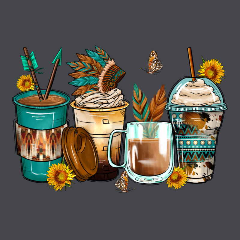 Indian Headdress Coffee Cups Long Sleeve Tee by Zillion Design Studio | Teevron