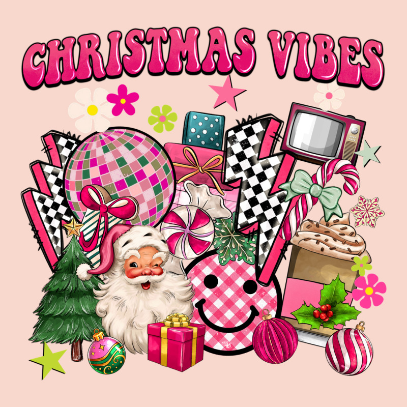 Retro Pink Christmas Vibes Urban Hoodie by MaliasSmallBusiness | Teevron