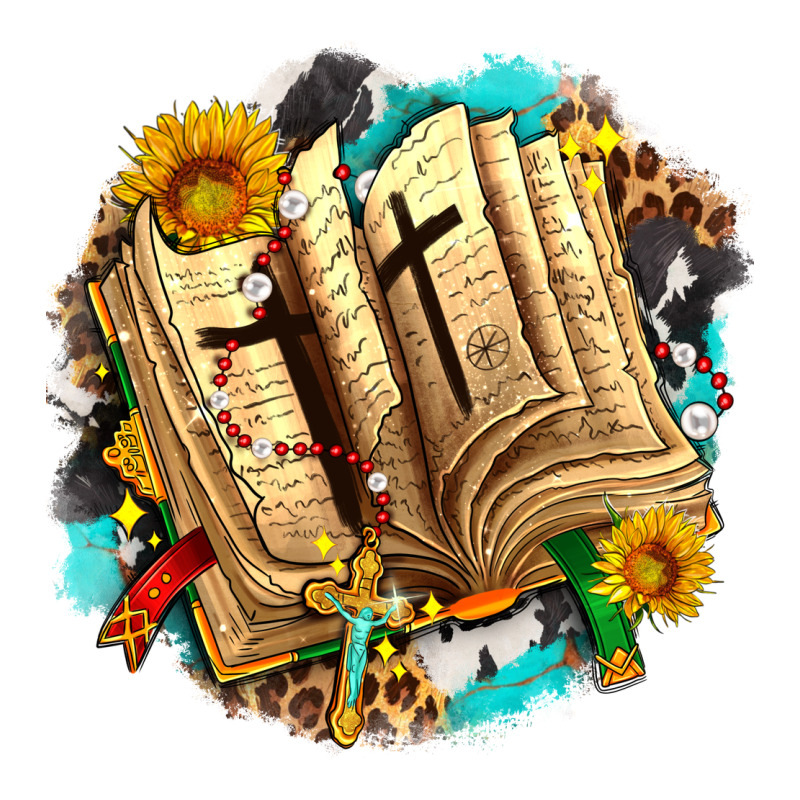 Cross With Bible And Sunflowers Heavyweight Hoodie by AdoDesignShop | Teevron