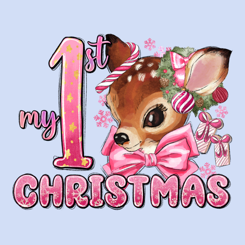 My First Christmas Pink Reindeer Urban Hoodie by MaliasSmallBusiness | Teevron