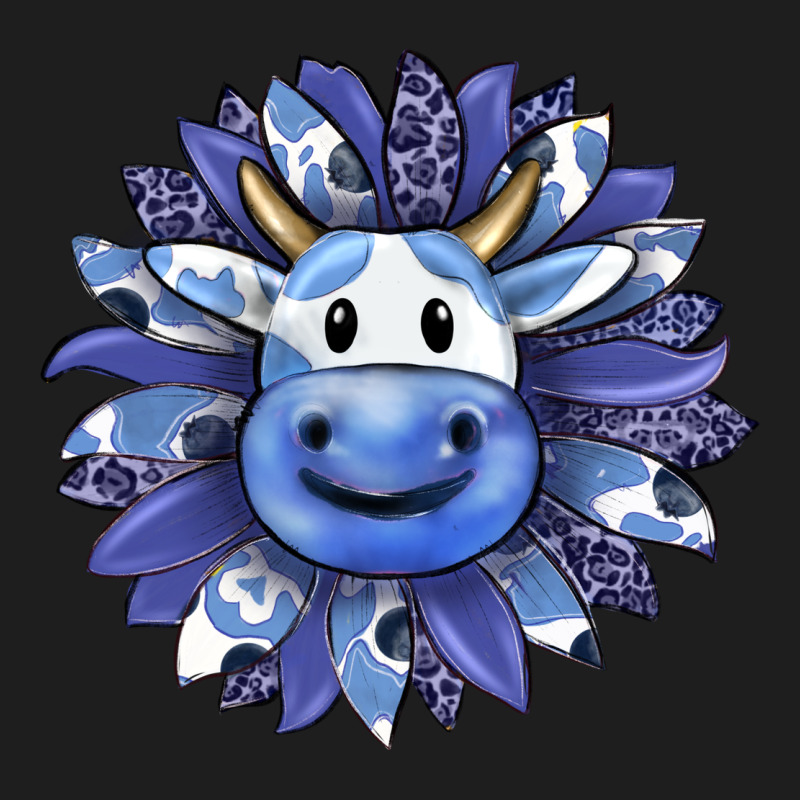 Blueberry Milkshake Cow Sunflower Classic Tee by RanaPortraitStore | Teevron