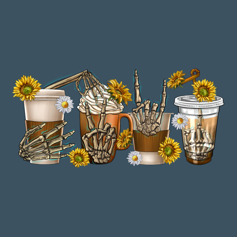 Skeleton Hands Coffee Cups Urban Heavy Tee by texasbilliewilder | Teevron