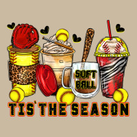 Tis' The Season Softball Coffee Cups Long Sleeve Tee | Teevron