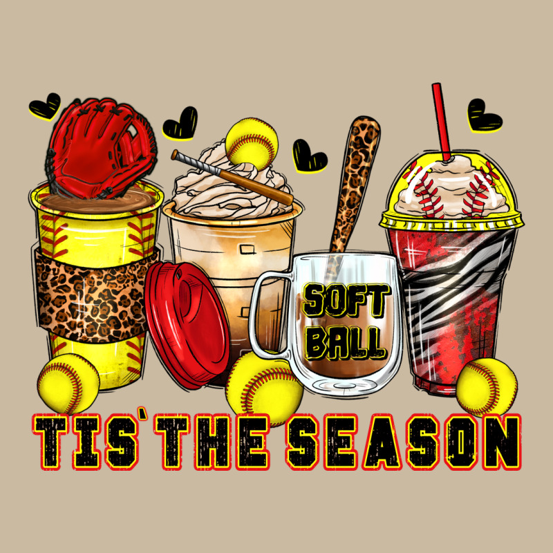 Tis' The Season Softball Coffee Cups Long Sleeve Tee by Zillion Design Studio | Teevron